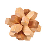 IQ Brain Teaser Kong Ming Lock 3D Wooden Interlocking Burr Puzzles Game Toy Bamboo Small Size For Adults Kids S09