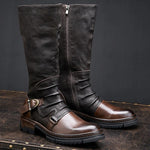 Low-heeled mid-barrel casual versatile men's boots in sizes 38 to 48