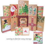 12 kraft paper Christmas gift boxes with lids for wrapping large clothes