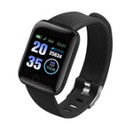 Digital smartwatch with blood pressure monitor heart rate and physical activity tracking