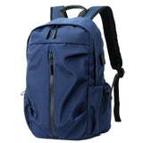 Men's casual backpack Travel backpack College student bag blue