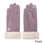 Winter gloves women's touch screen waterproof outdoor leather thick warm gloves women stretch mittens