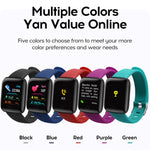 Digital smartwatch with blood pressure monitor heart rate and physical activity tracking