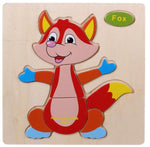 Kids 3D Puzzles Jigsaw Wooden Toys For Children Cartoon Animal Traffic Puzzles Intelligence Children Early Educational Toys 028