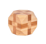 IQ Brain Teaser Kong Ming Lock 3D Wooden Interlocking Burr Puzzles Game Toy Bamboo Small Size For Adults Kids S09