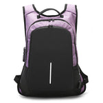 Men's business burglar backpack USB backpack Purple