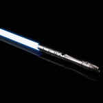 Dueling Blade Lightsaber RGB LED Color Changing Soundfonts Metal Handle Light Saber Blaster Lock Up FOC Halloween Toys