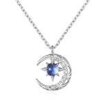 Fashion Light Of Stars And Moon Charm Necklace Delicate Clavicle Stars Rhinestone Chain Necklace For Women Jewelry