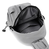 Men's USB port chest bag Large capacity waterproof shoulder bag black