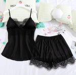 Summer Sexy Black Lace Women Robe Sets 2PCS Rayon Lounge Sling Nightgown Bathrobe Gown Sexy Lingerie Sleepwear Home Wear