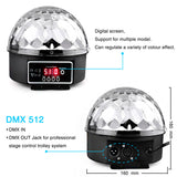 9 Colors 27W Crystal Magic Ball Led Stage Lamp 21 Mode Disco Laser Light Party Lights Sound Control