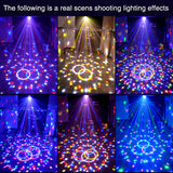 9 Colors 27W Crystal Magic Ball Led Stage Lamp 21 Mode Disco Laser Light Party Lights Sound Control