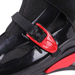 Femmes hommes kangourou chaussures de saut professionnel respirant sport sauts chaussures noir-rouge taille 17/18