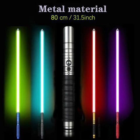 Lightsaber Force Fx Heavy Dueling Weapon Rechargeable Sound Foc Lock Up Metal Handle Laser Sword Toys Gifts 80cm