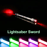 Sabre laser lame de duel lourde avec Force FX Laser à double tranchant en métal son épée lumineuse Collection Cosplay jouets cadeau