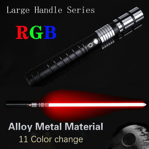 Rgb Lightsaber Sword Sound Heavy Duel Sword Led Light Rechargeable Loud Sound With Foc Duel Weapon Toys Metal Lightsaber