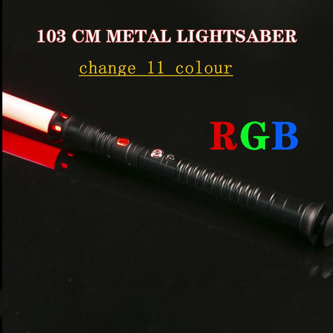 Saber--RGB lightsaber 11 color change Simulate light and heavy duel sounds Fx Heavyweight  103cm